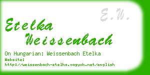 etelka weissenbach business card